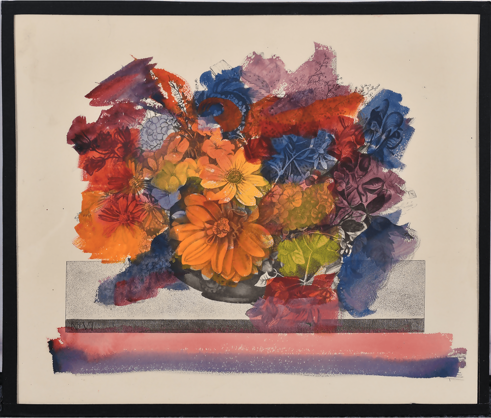 Colorful floral arrangement on a textured beige background,available to buy from the-salon.com. SALON curates the finest unique handmade pieces from the interior industry's best makers and brands. Shop luxury furniture, lighting, rugs, art, antiques and vintage pieces and accessories from SALON interior designed rooms.