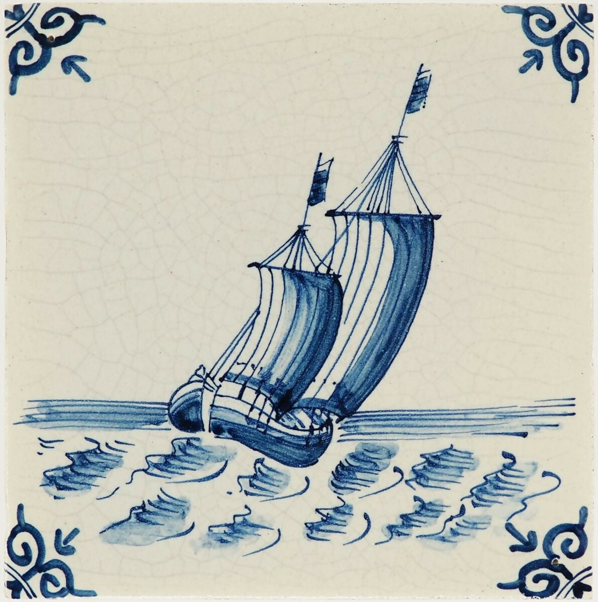 Blue sailing ship on a white background,available to buy from the-salon.com. SALON curates the finest unique handmade pieces from the interior industry's best makers and brands. Shop luxury furniture, lighting, rugs, art, antiques and vintage pieces and accessories from SALON interior designed rooms.