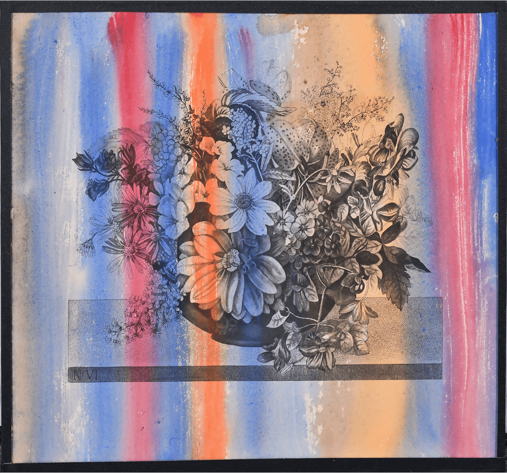 Artistic floral design with a colorful abstract background,available to buy from the-salon.com. SALON curates the finest unique handmade pieces from the interior industry's best makers and brands. Shop luxury furniture, lighting, rugs, art, antiques and vintage pieces and accessories from SALON interior designed rooms.
