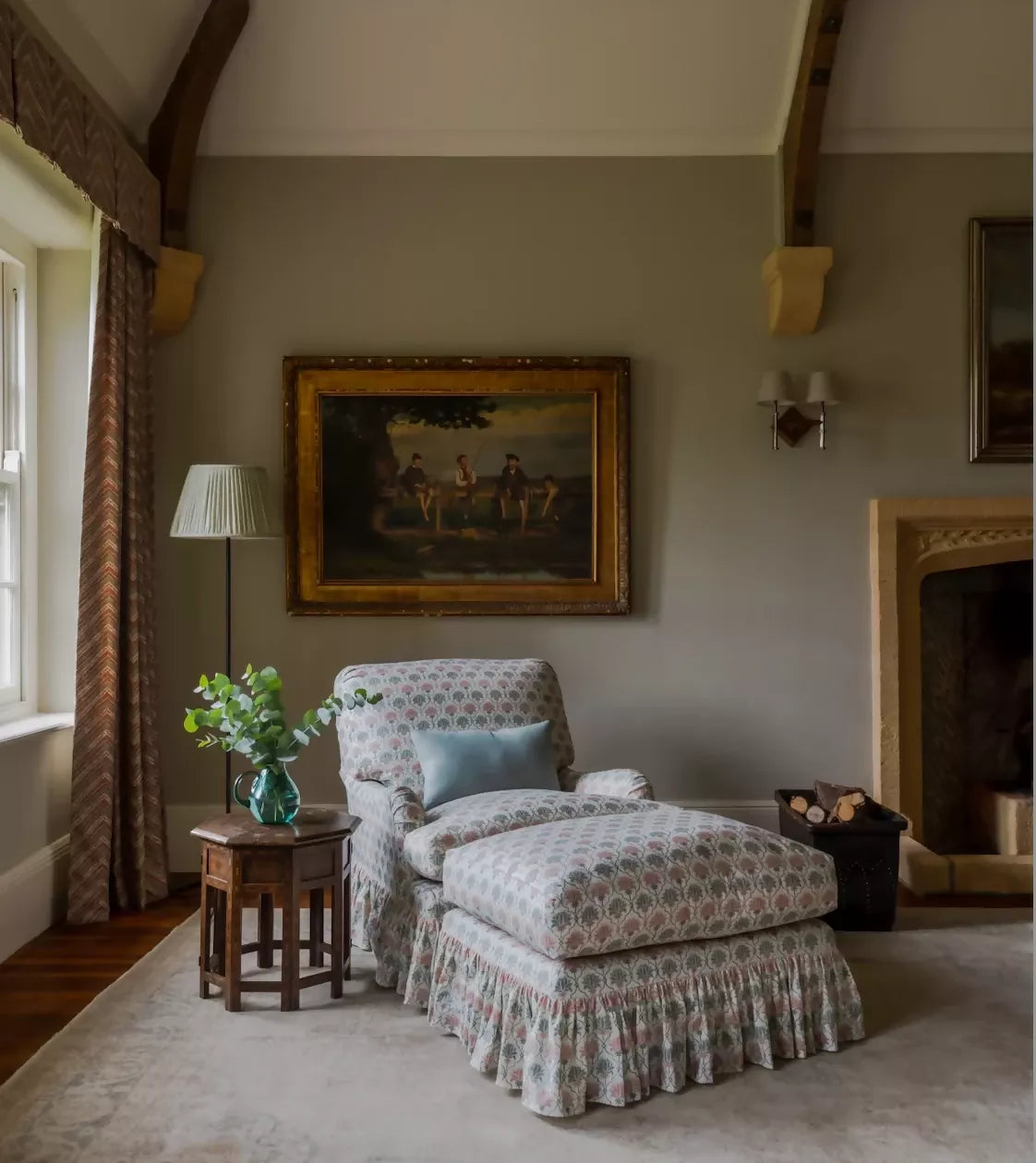 KINGSTON ARMCHAIR | LOOSE COVER RUFFLED SKIRT BY LORFORDS CONTEMPORARY