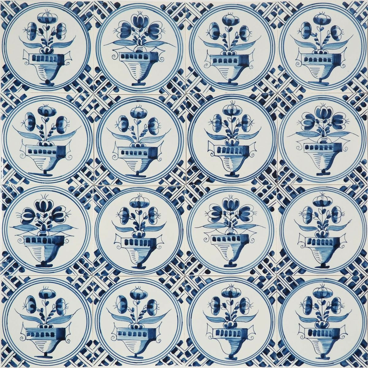 Pattern of blue floral designs on a white background,  available  to buy on the-salon.com. SALON curates the finest , unique, handmade pieces from the interior industry's best makers and brands. Shop luxury furniture, lighting, rugs, art, antiques and vintage pieces and accessories from SALON interior designed rooms.