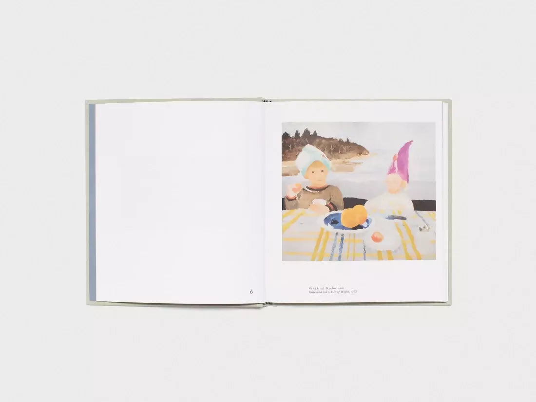 Open book showing a photograph of two children with colorful hats at a table outdoors,available to buy from the-salon.com. SALON curates the finest unique handmade pieces from the interior industry's best makers and brands. Shop luxury furniture, lighting, rugs, art, antiques and vintage pieces and accessories from SALON interior designed rooms. 