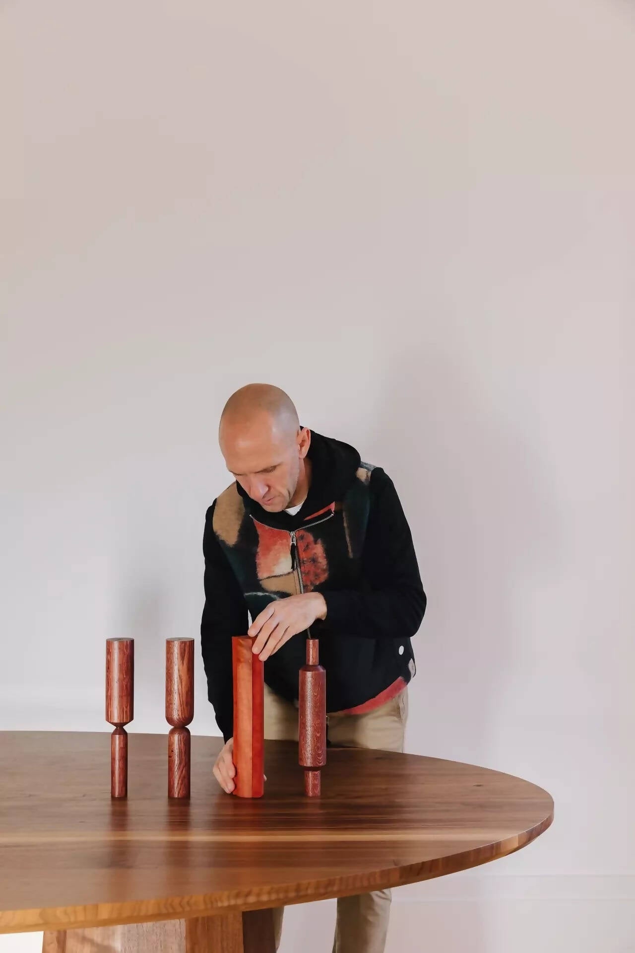 (NEW) TWIN POLYGON OVAL TABLE BY GALVIN BROTHERS