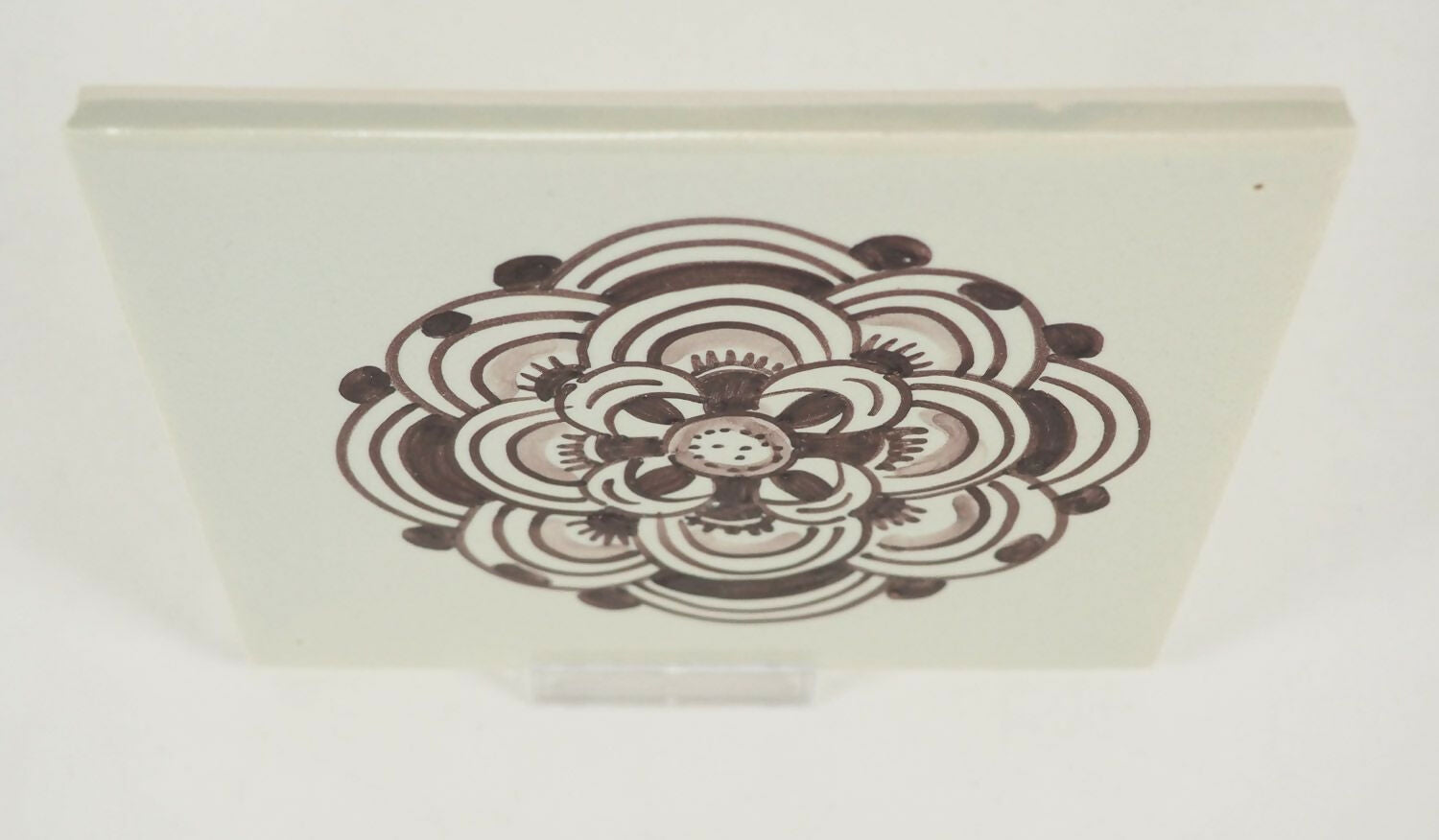Rectangular glass plate with a black floral pattern on a white background , available  to buy on the-salon.com. SALON curates the finest , unique, handmade pieces from the interior industry's best makers and brands. Shop luxury furniture, lighting, rugs, art, antiques and vintage pieces and accessories from SALON interior designed rooms.