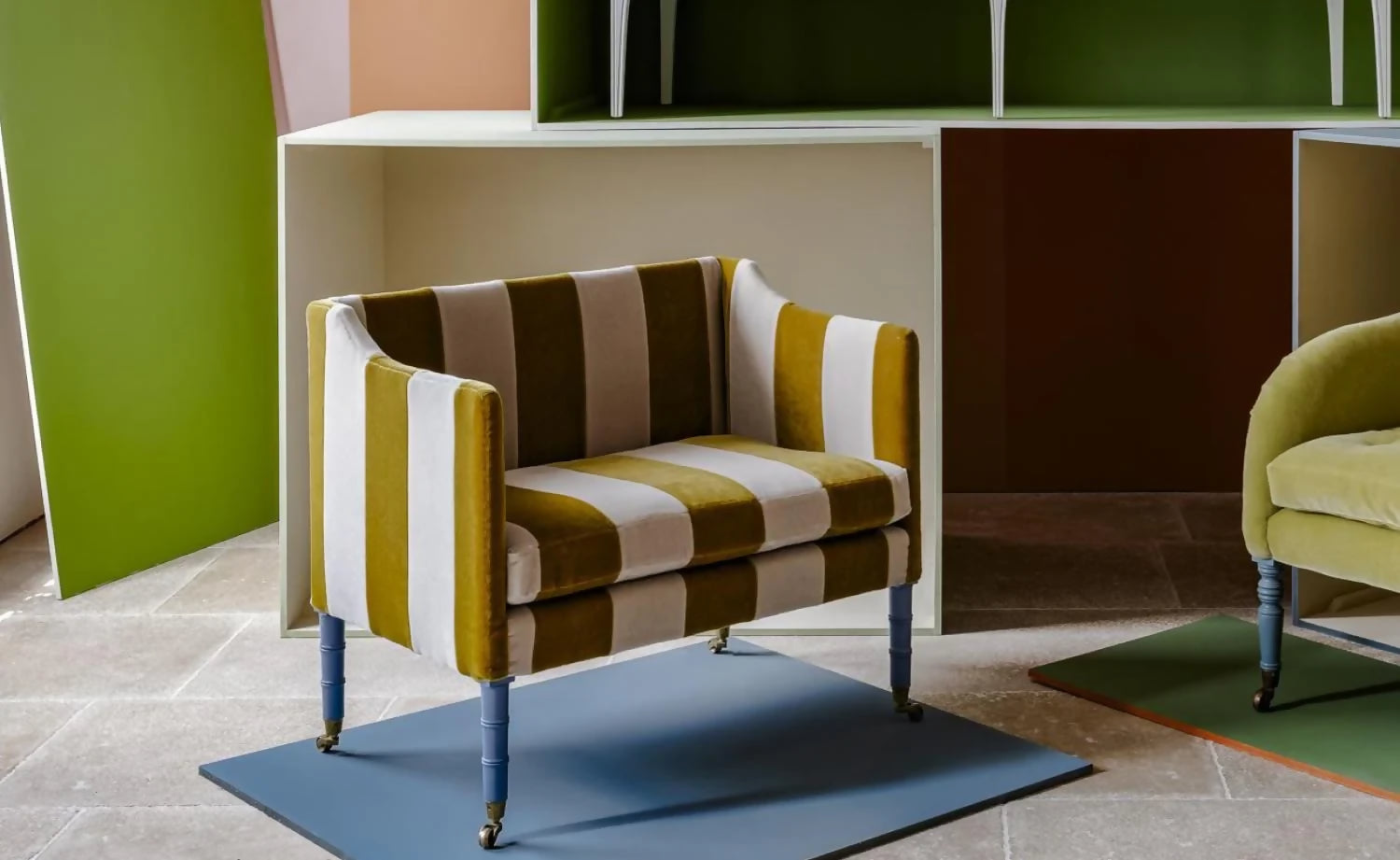 BRIGHTON ARMCHAIR WITH PAINTED LEGS BY LORFORDS CONTEMPORARY