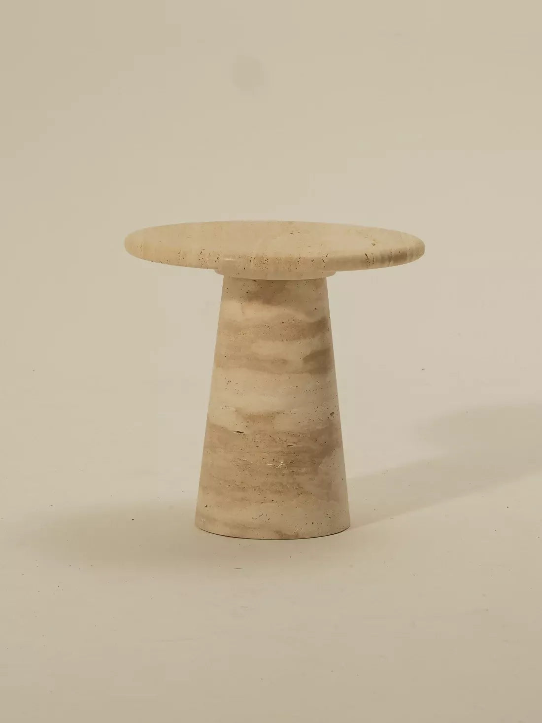 SUDBURY SIDE TABLE IN TRAVERTINE BY ALBION NORD