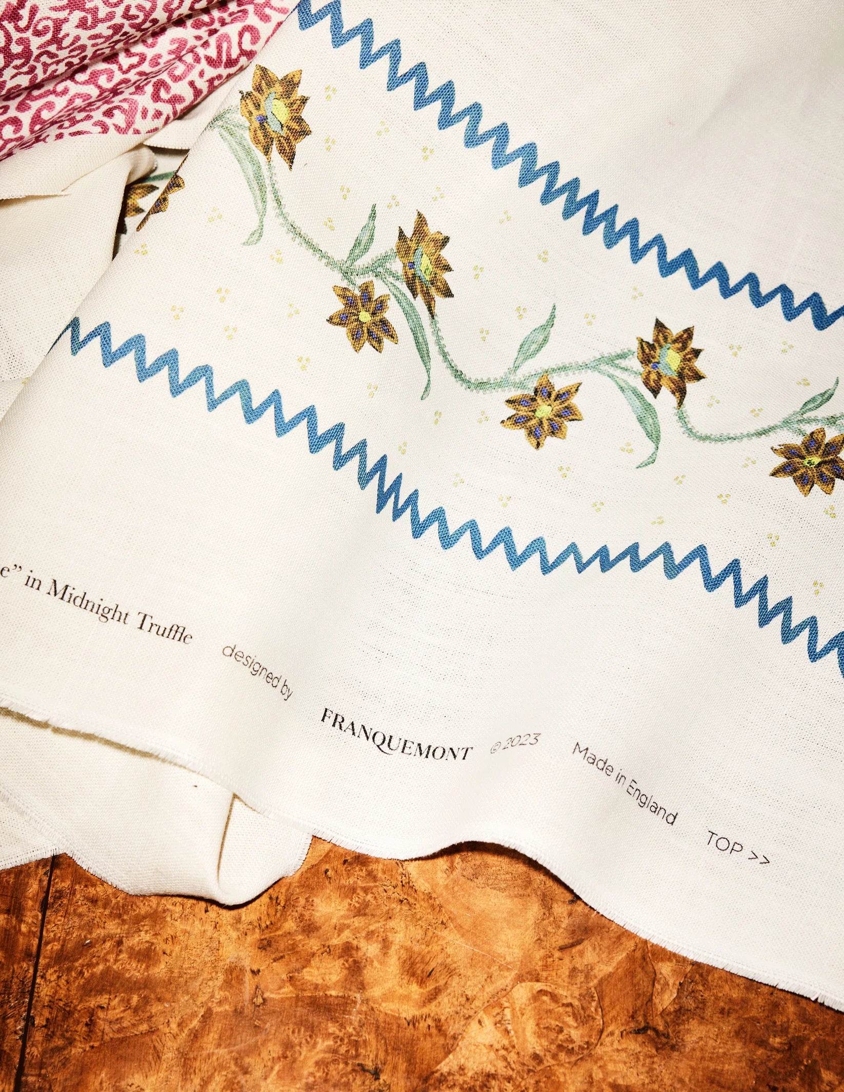 FRANQUEMONT FLORAL STRIPE, MIDNIGHT TRUFFLE FROM HAINES