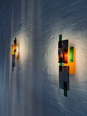 HORN AND GLASS WALL LIGHTS BY CHARLOTTE PACKE