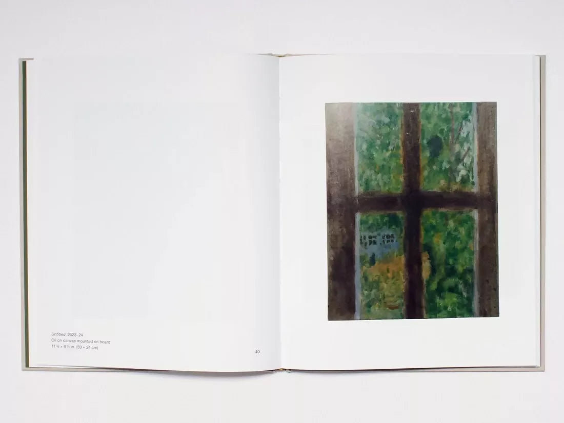 Open book with a printed image of a window with greenery on a white background,available to buy from the-salon.com. SALON curates the finest unique handmade pieces from the interior industry's best makers and brands. Shop luxury furniture, lighting, rugs, art, antiques and vintage pieces and accessories from SALON interior designed rooms. 