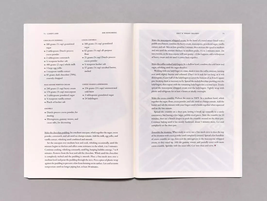 An image of an open book, the pages containing a recipe for treats and a step by step on how to make them,  available  to buy on the-salon.com. SALON curates the finest , unique, handmade pieces from the interior industry's best makers and brands. Shop luxury furniture, lighting, rugs, art, antiques and vintage pieces and accessories from SALON interior designed rooms.