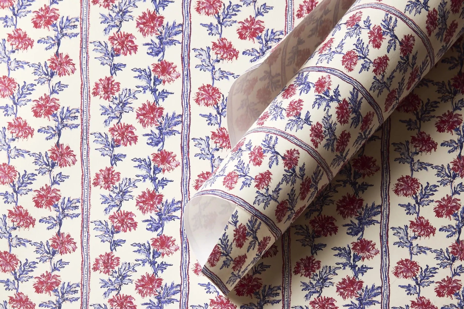 CORNFLOWER STRIPE WALLPAPER BY THE CL COLLECTION