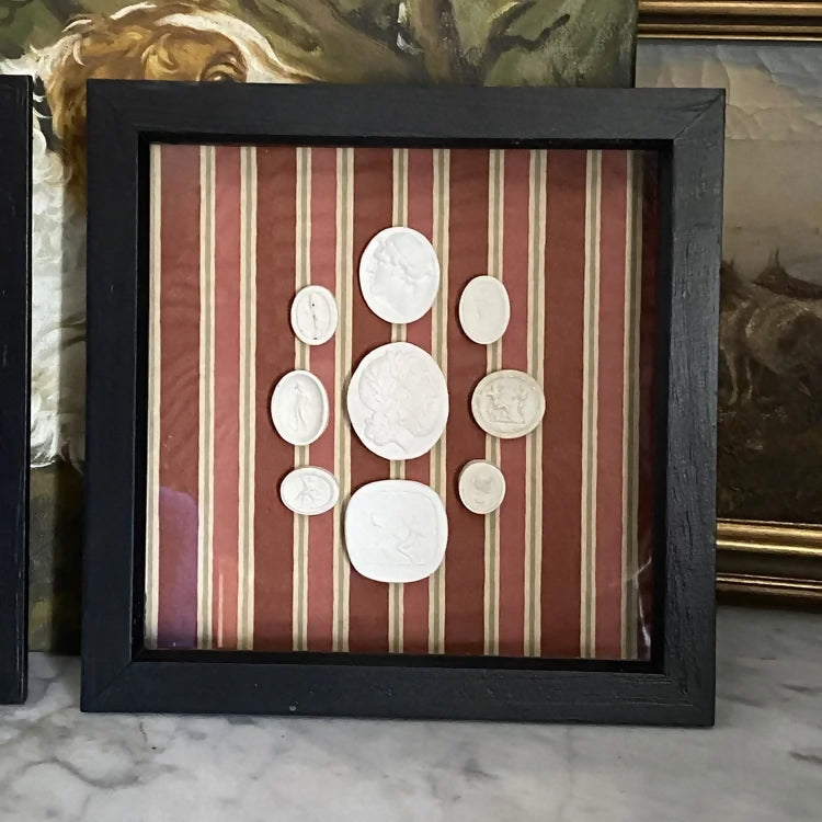 FRAMED 19TH CENTURY GRAND TOUR INTAGLIO PLASTERS NO I BY RELIC INTERIORS