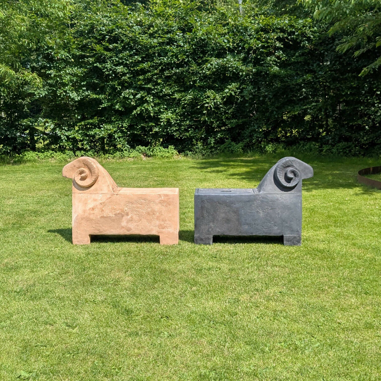 TABI JACKSON GEE EDIT: SHEEP BENCH (TERRACOTTA FINISH) BY FRED CLARK