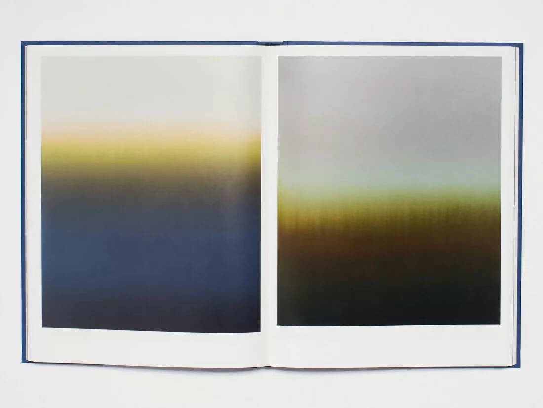 An image of an open book, containing two pictures, both being. sort of gradient of yellow, white and dark tones, available  to buy on the-salon.com. SALON curates the finest , unique, handmade pieces from the interior industry's best makers and brands. Shop luxury furniture, lighting, rugs, art, antiques and vintage pieces and accessories from SALON interior designed rooms.