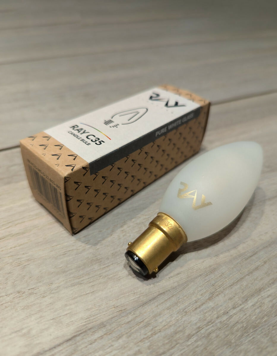 RAY C35 B15 PURE WHITE GLASS