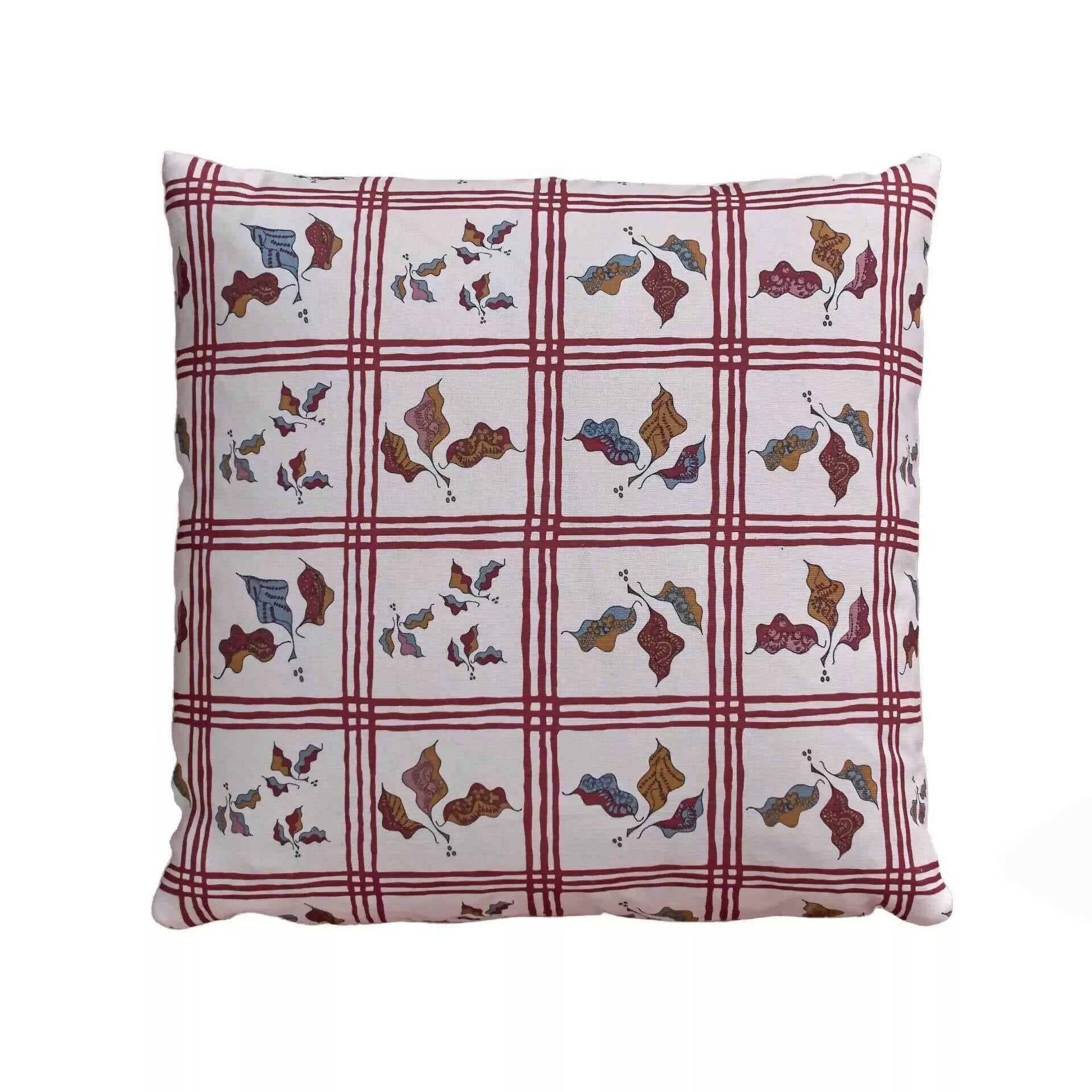 THE GINGHAM LEAF CUSHION BY STUDIO HOLLOND