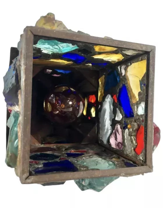 PETER MARSH - MID 20TH CENTURY ARTS & CRAFTS ROCK LANTERN LIGHT