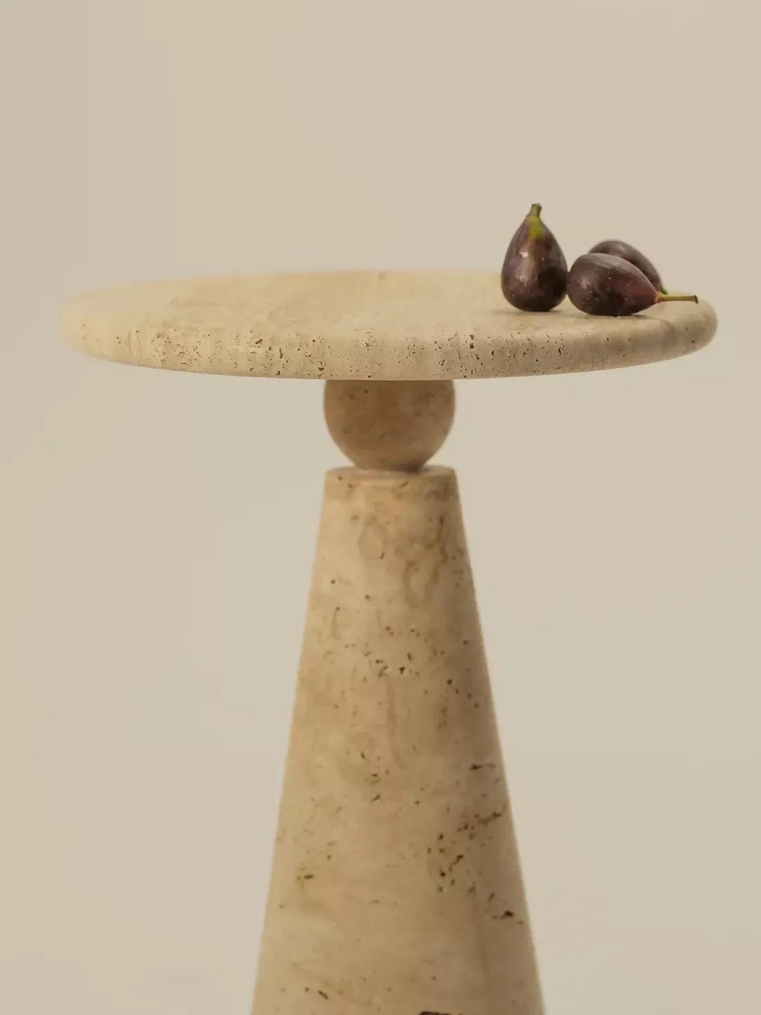 ELIZABETH SIDE TABLE IN TRAVERTINE BY ALBION NORD