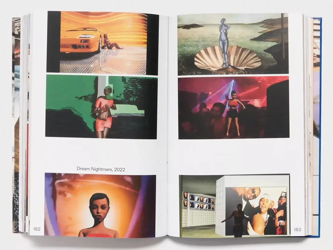 An image of an open book, with 6 pictures of animated bodies with green screens behind them with the caption 'dream nightmare'  available  to buy on the-salon.com. SALON curates the finest , unique, handmade pieces from the interior industry's best makers and brands. Shop luxury furniture, lighting, rugs, art, antiques and vintage pieces and accessories from SALON interior designed rooms.