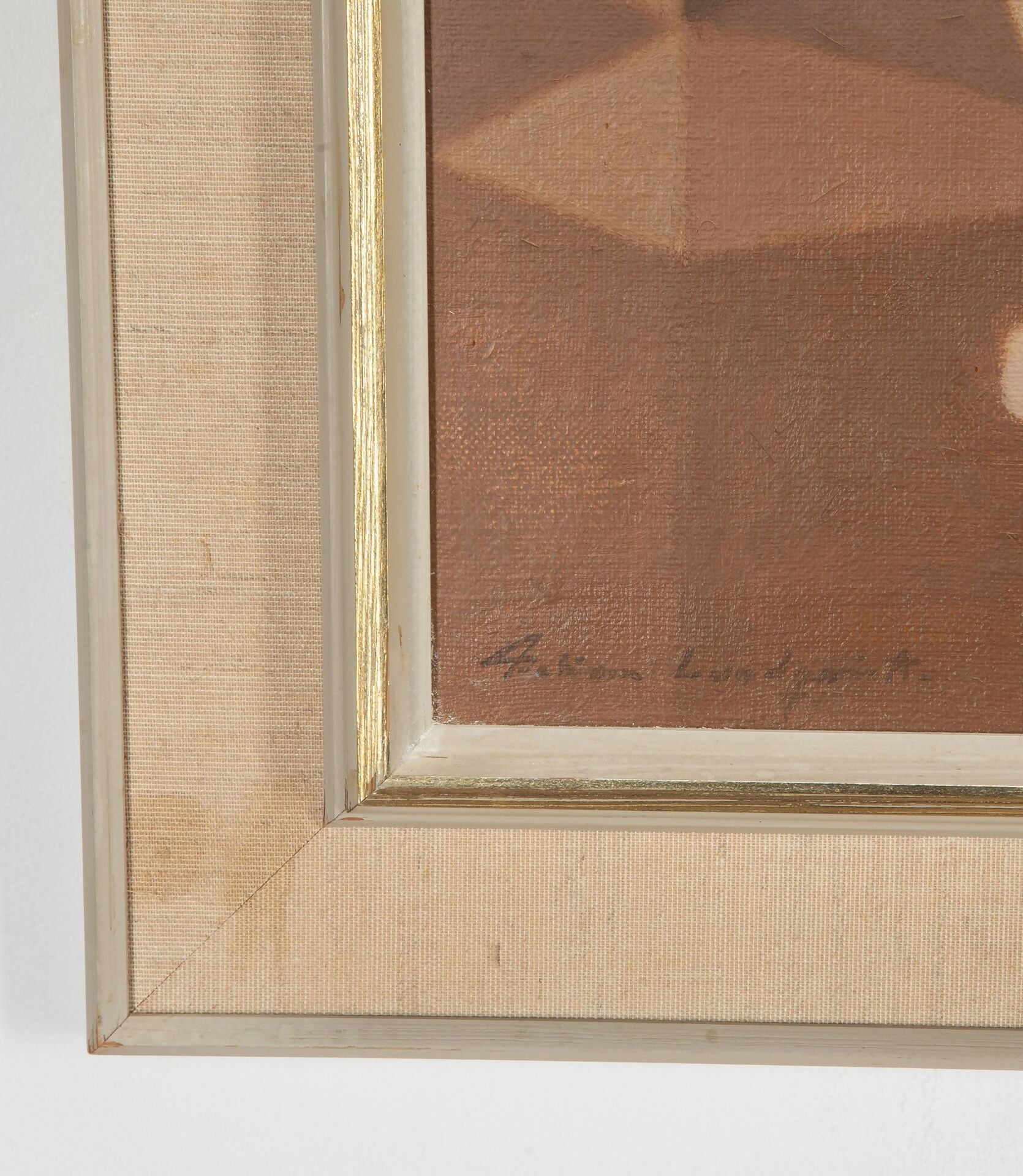 Framed artwork with a textured brown background and gold frame,  available  to buy on the-salon.com. SALON curates the finest , unique, handmade pieces from the interior industry's best makers and brands. Shop luxury furniture, lighting, rugs, art, antiques and vintage pieces and accessories from SALON interior designed rooms.