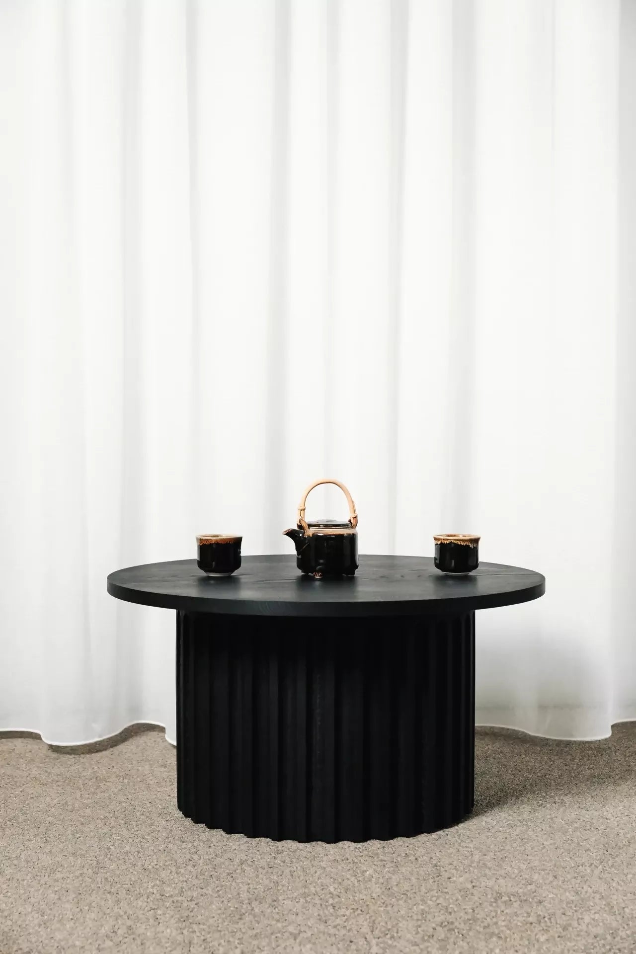 FLUTED COFFEE TABLE BY GALVIN BROTHERS