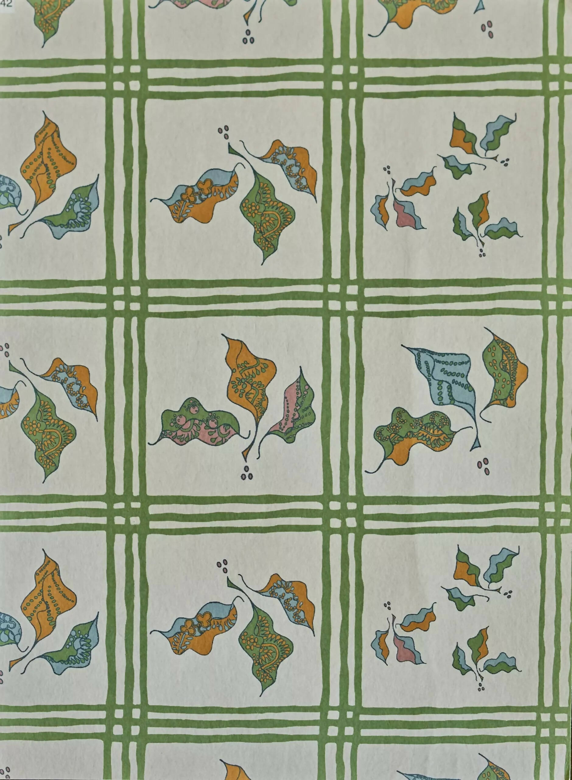 GINGHAM LEAF GOOSEBERRY JAZZ WALLPAPER BY STUDIO HOLLOND