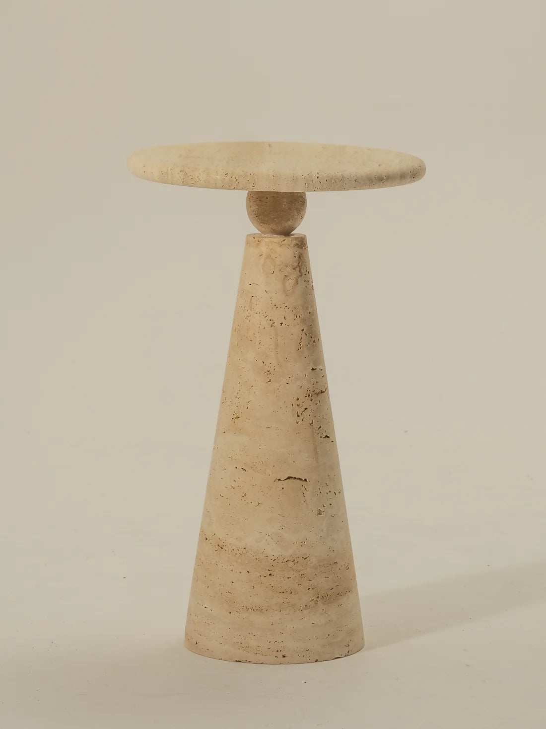 ELIZABETH SIDE TABLE IN TRAVERTINE BY ALBION NORD