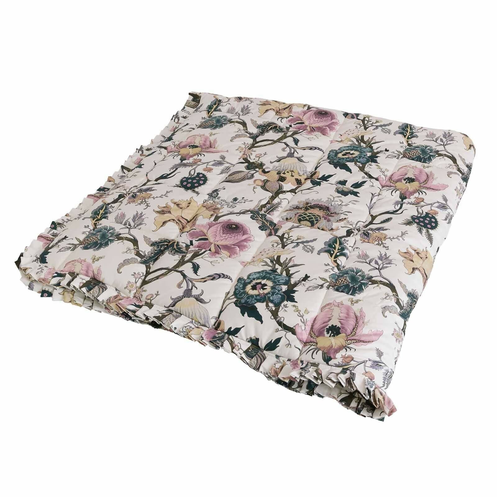 Floral patterned fabric on a white background,available to buy from the-salon.com. SALON curates the finest unique handmade pieces from the interior industry's best makers and brands. Shop luxury furniture, lighting, rugs, art, antiques and vintage pieces and accessories from SALON interior designed rooms. 