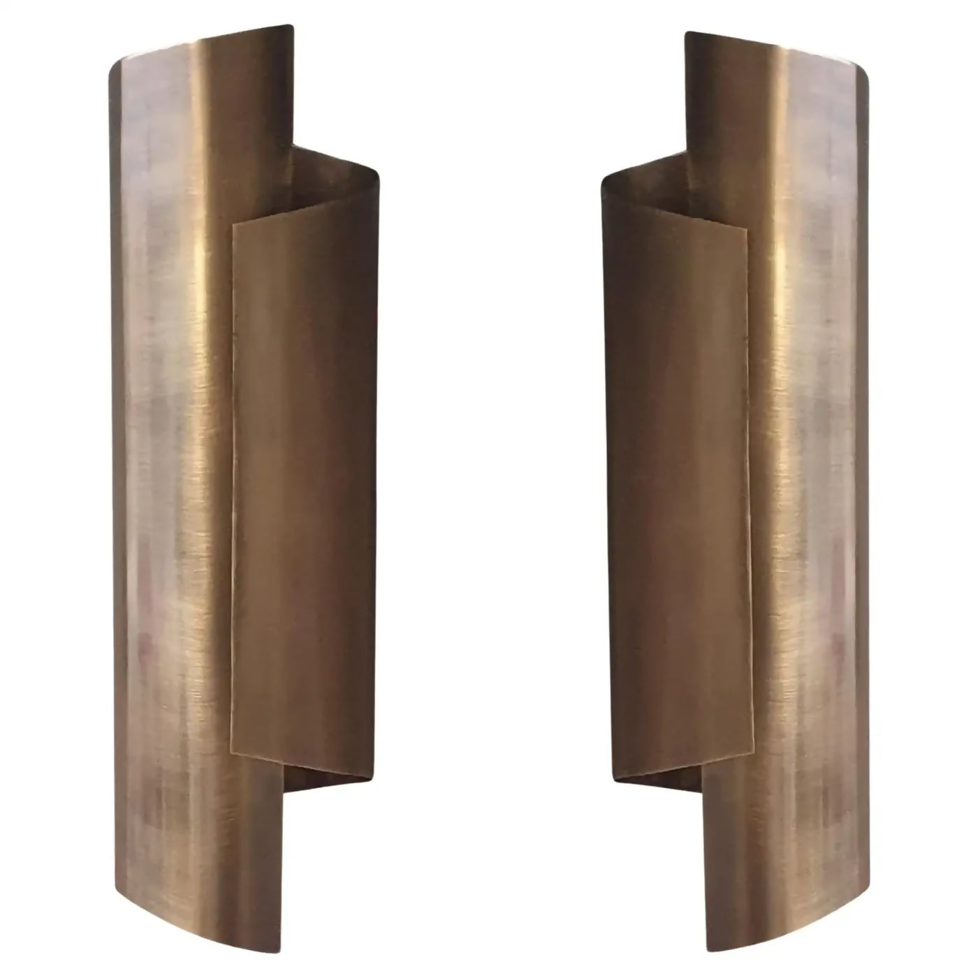 THE CURVE WALL SCONCES IN ANTIQUE BRASS BY ANDREW KORNAT