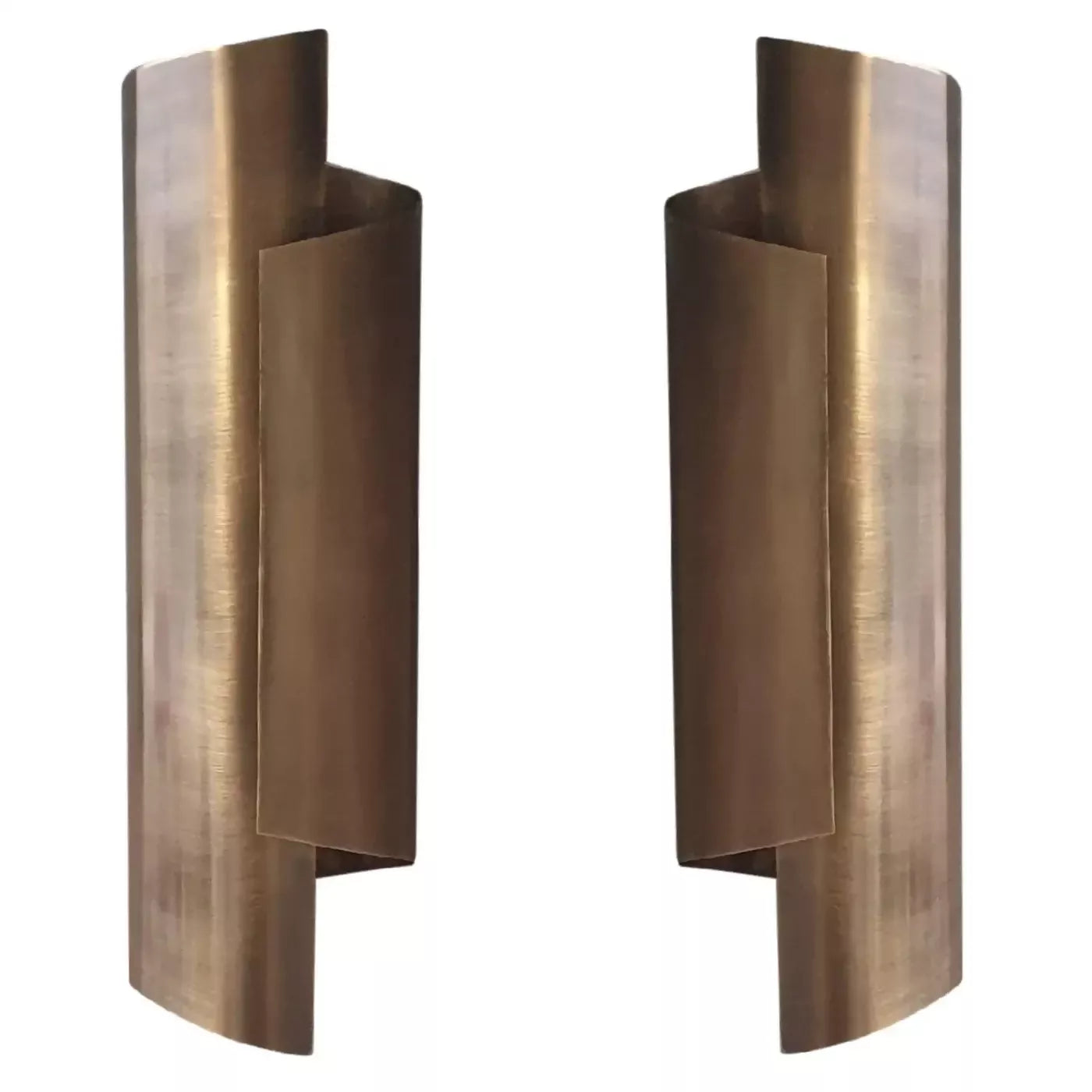 THE CURVE WALL SCONCES IN BLACK BRASS BY ANDREW KORNAT