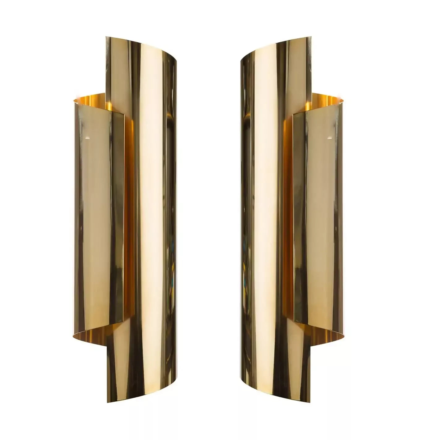 THE CURVE WALL SCONCES IN BLACK BRASS BY ANDREW KORNAT