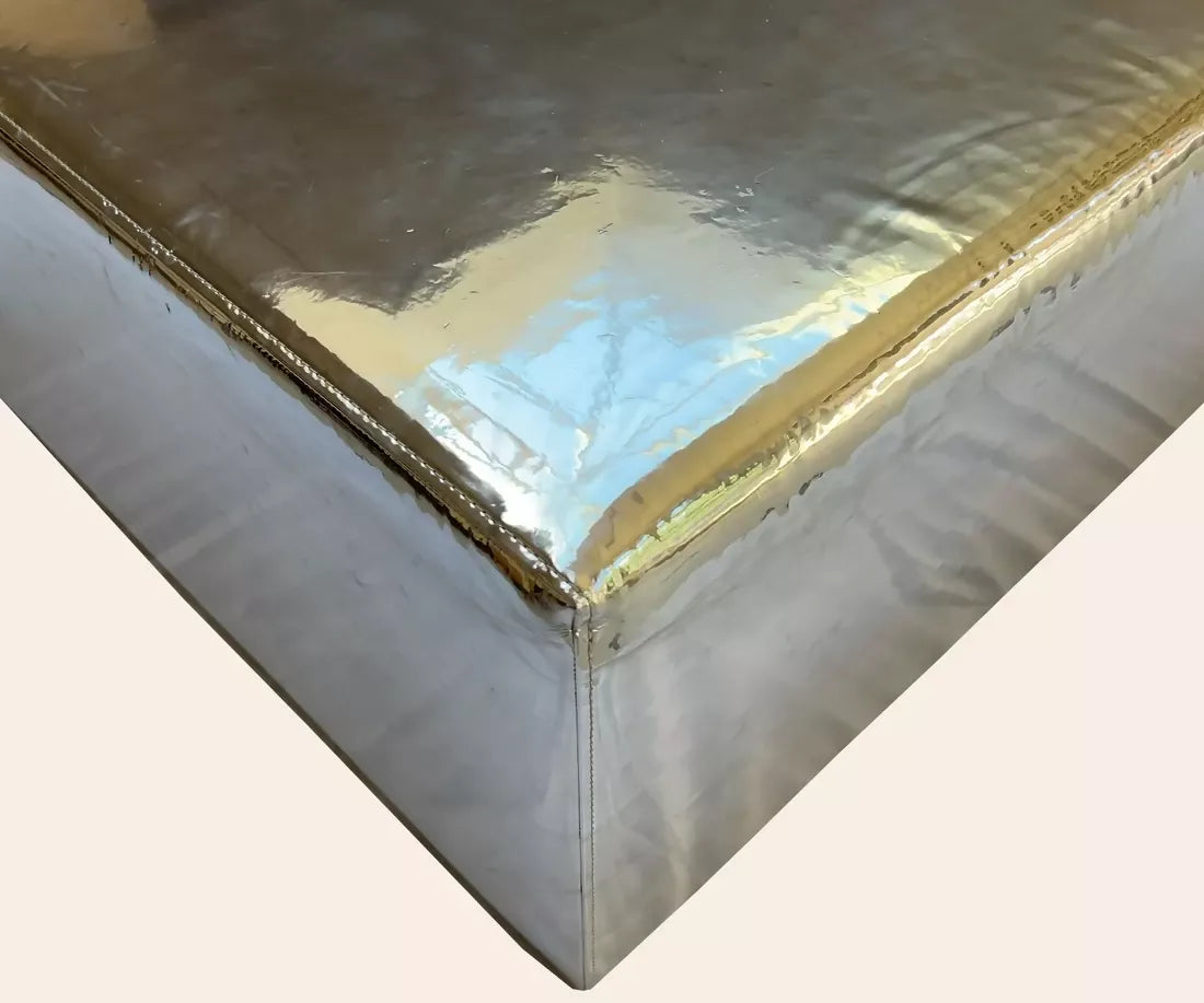 DISCO OTTOMAN, CHROME BY CERAUDO