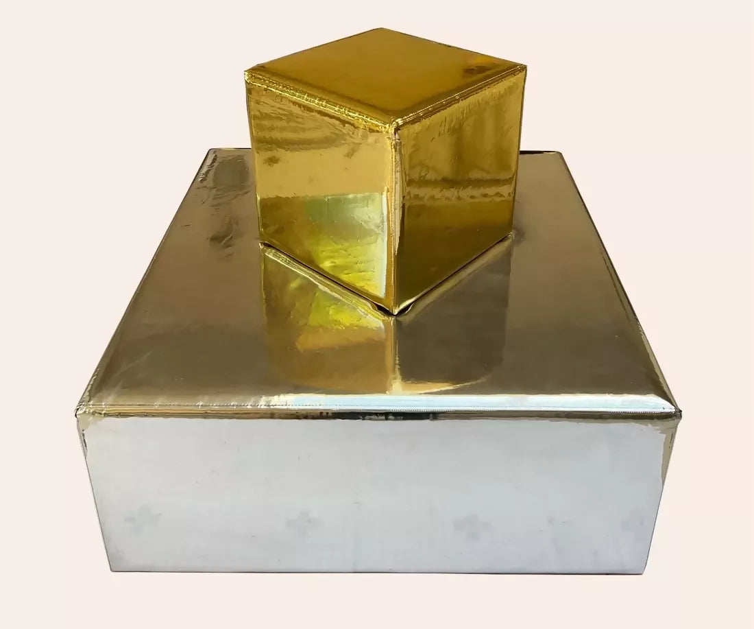 DISCO OTTOMAN, CHROME BY CERAUDO