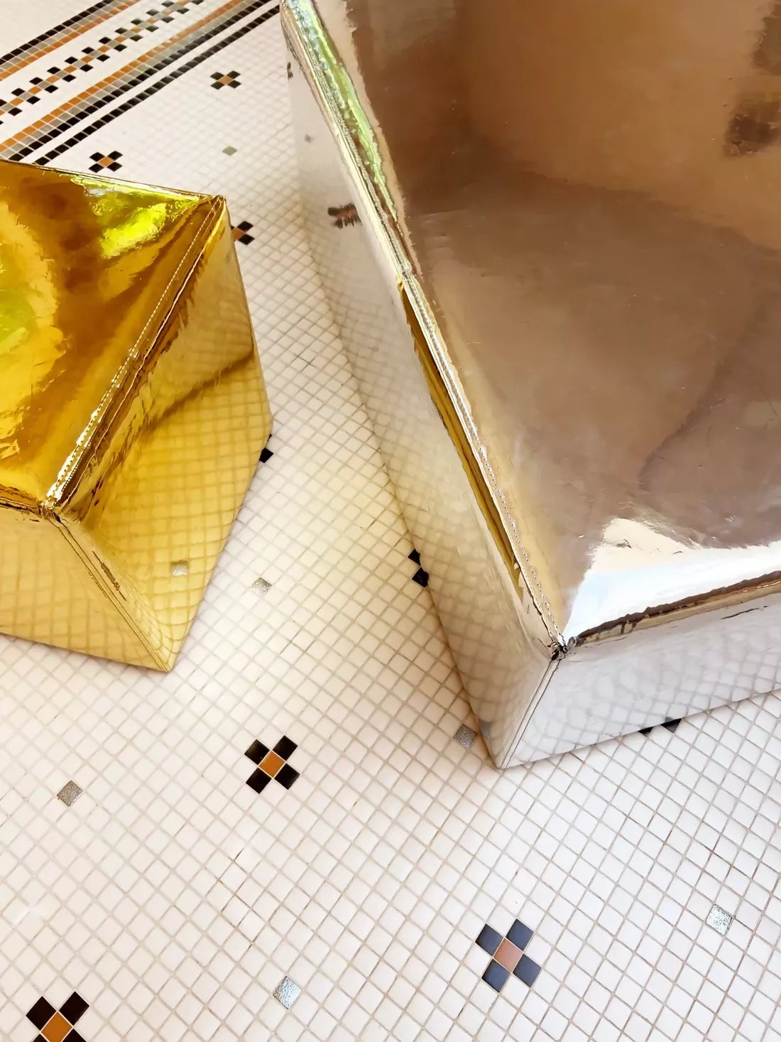 DISCO OTTOMAN, GOLD BY CERAUDO