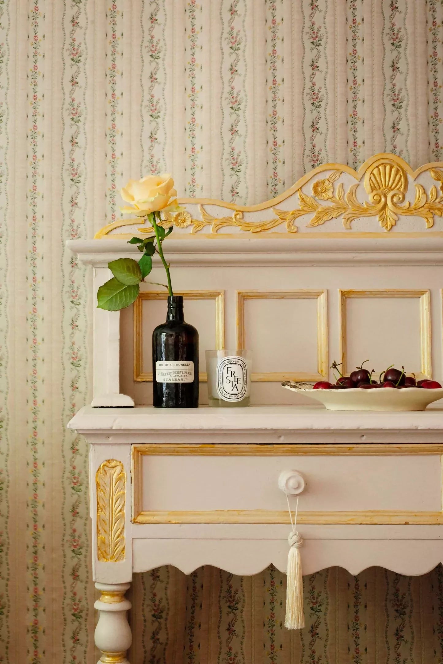  Spitalfields stripe blush fabric with a jacquard weave showcasing floral motifs and silk edges,  available  to buy on the-salon.com. SALON curates the finest , unique, handmade pieces from the interior industry's best makers and brands. Shop luxury furniture, lighting, rugs, art, antiques and vintage pieces and accessories from SALON interior designed rooms.