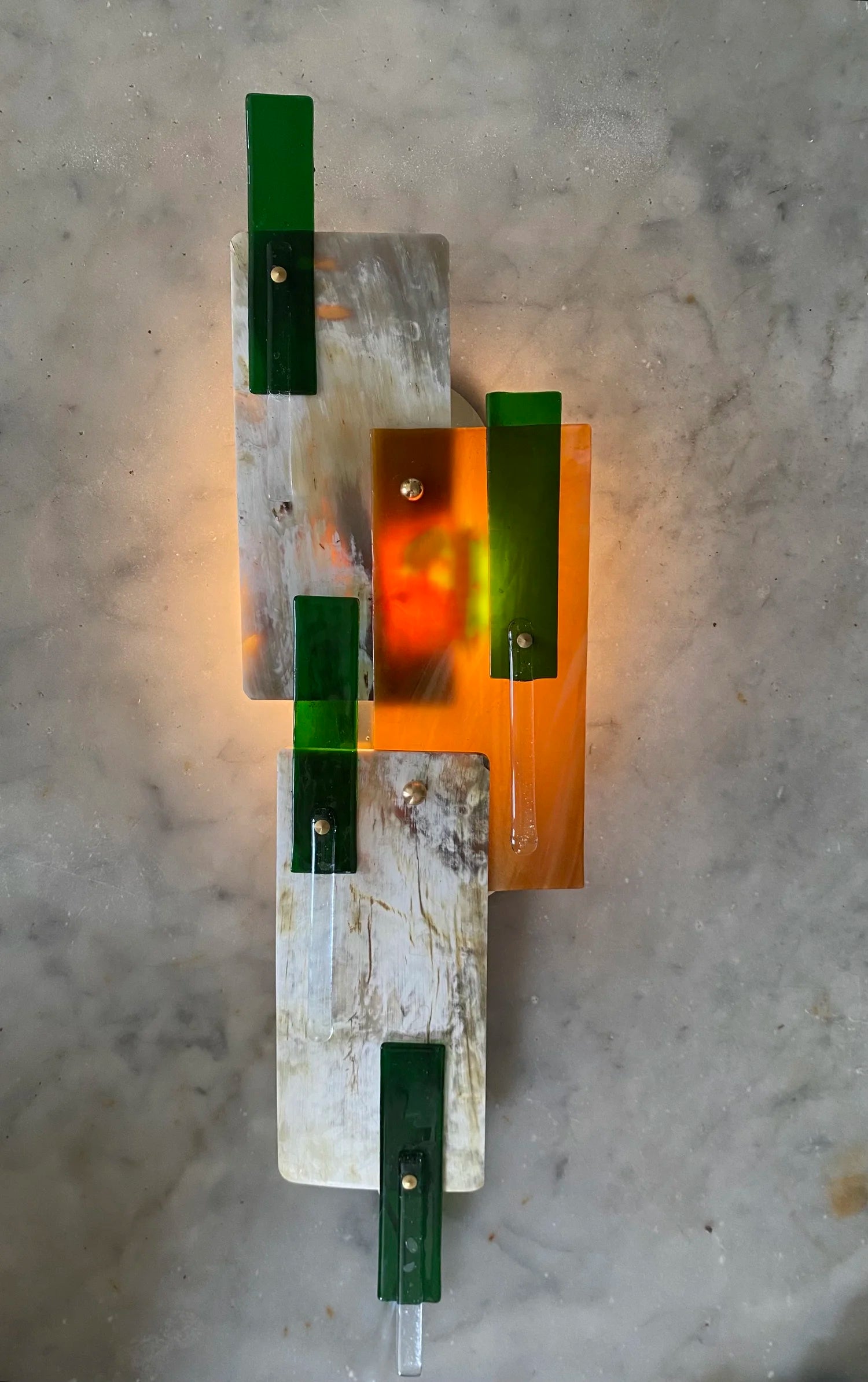 HORN AND GLASS WALL LIGHTS BY CHARLOTTE PACKE