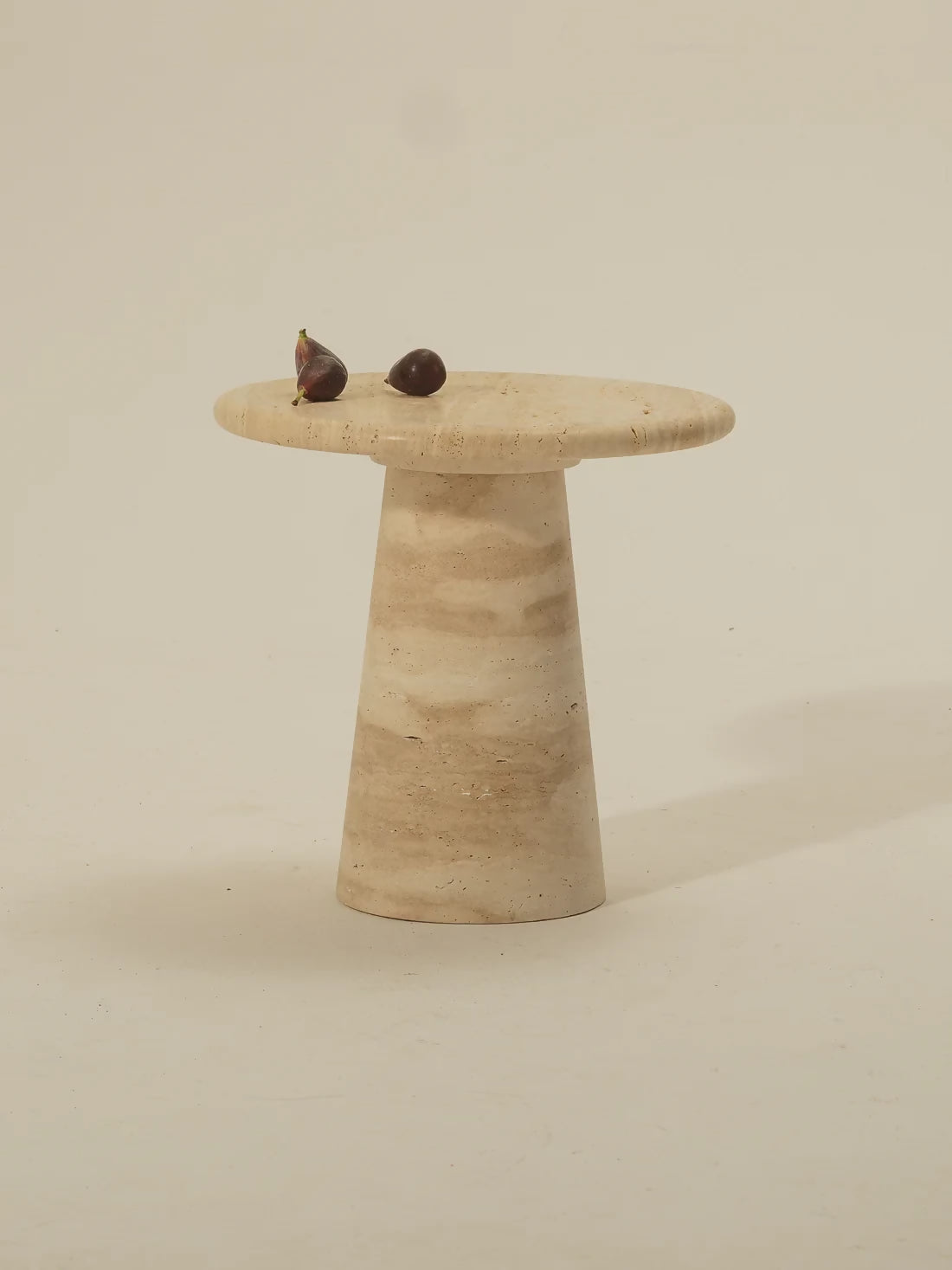 SUDBURY SIDE TABLE IN TRAVERTINE BY ALBION NORD