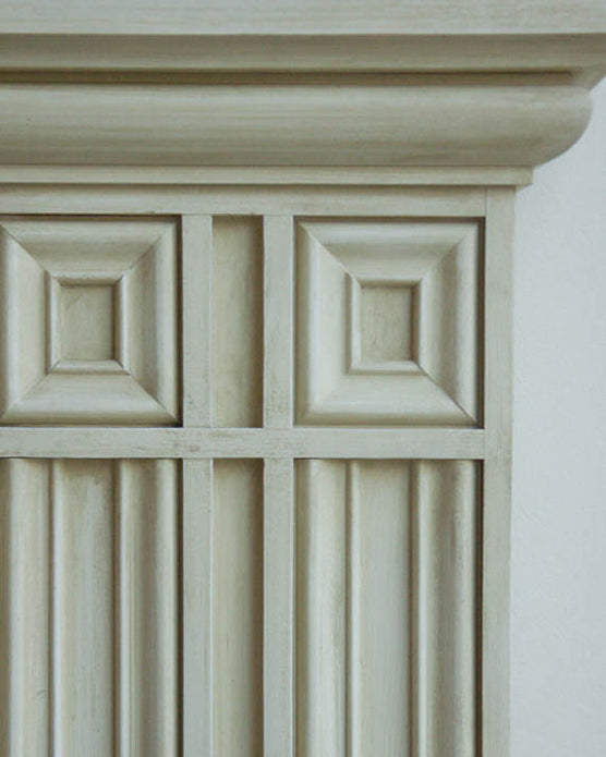 Decorative wooden panel with geometric patterns on a white background,  available  to buy on the-salon.com. SALON curates the finest , unique, handmade pieces from the interior industry's best makers and brands. Shop luxury furniture, lighting, rugs, art, antiques and vintage pieces and accessories from SALON interior designed rooms.