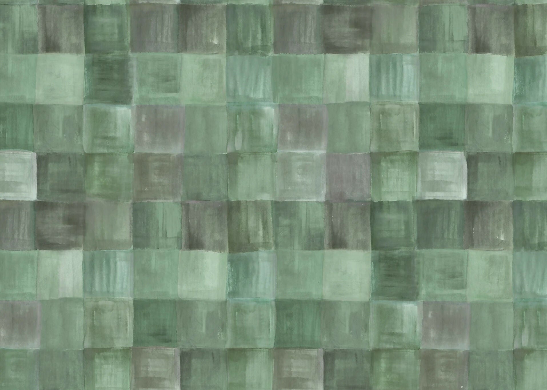 Patterned green tiles with a checkered design,  available  to buy on the-salon.com. SALON curates the finest , unique, handmade pieces from the interior industry's best makers and brands. Shop luxury furniture, lighting, rugs, art, antiques and vintage pieces and accessories from SALON interior designed rooms.