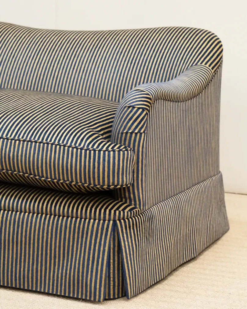 Striped sofa with a white background