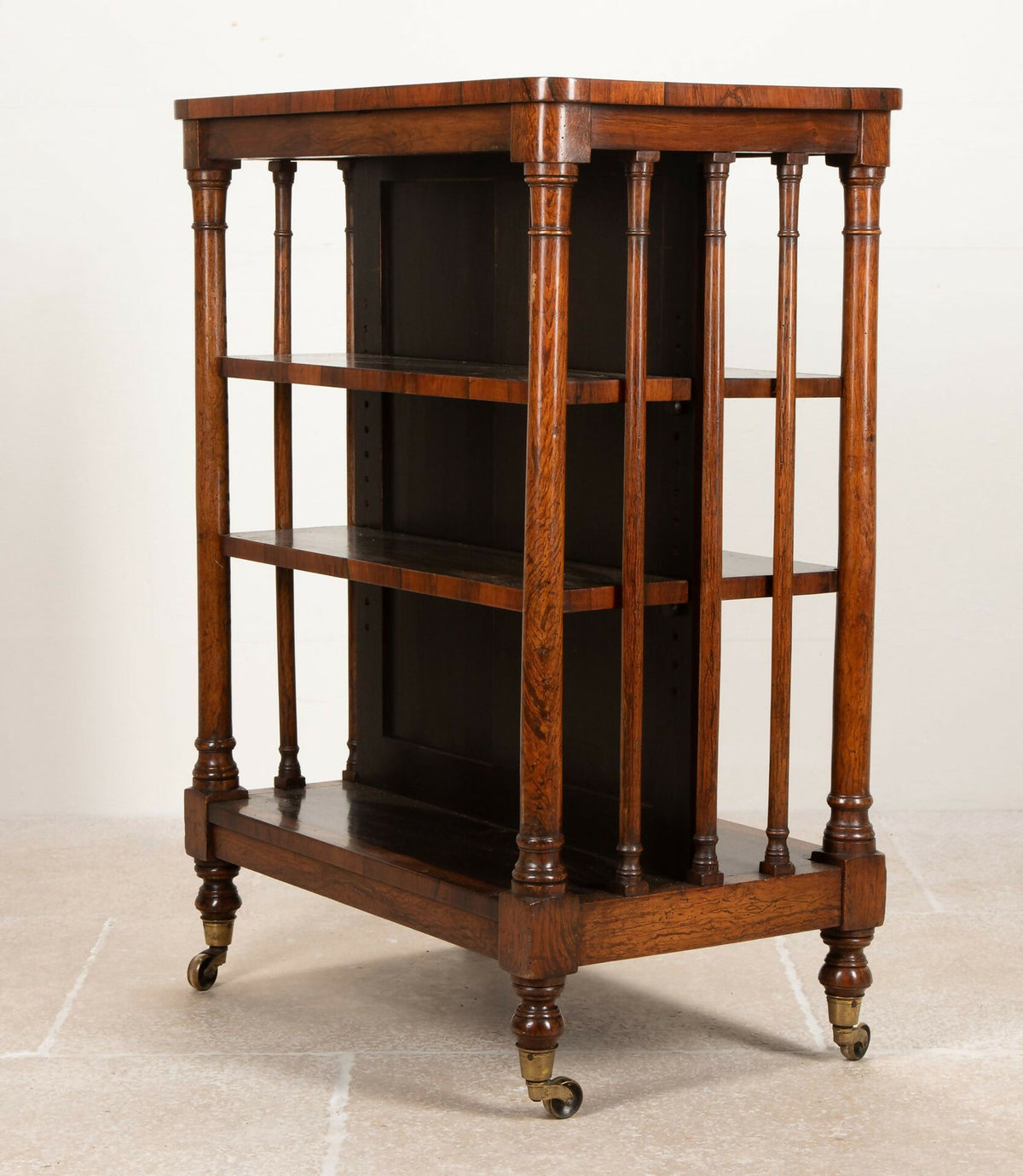19TH CENTURY REGENCY ROSEWOOD DOUBLE SIDED BOOKCASE