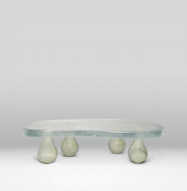 EASCA TABLE - COMBINATION OF IRISH CRYSTAL AND STONE BY ORIOR
