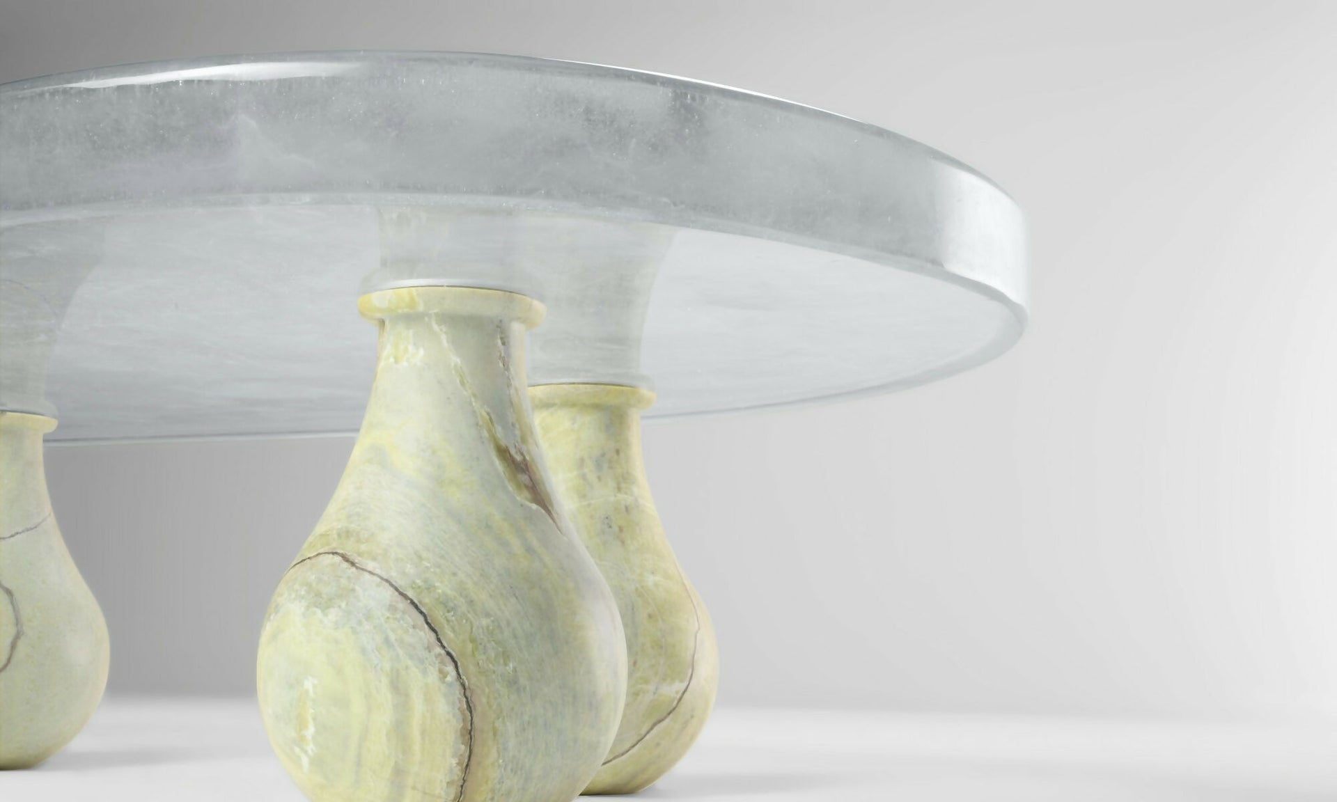EASCA TABLE - COMBINATION OF IRISH CRYSTAL AND STONE BY ORIOR