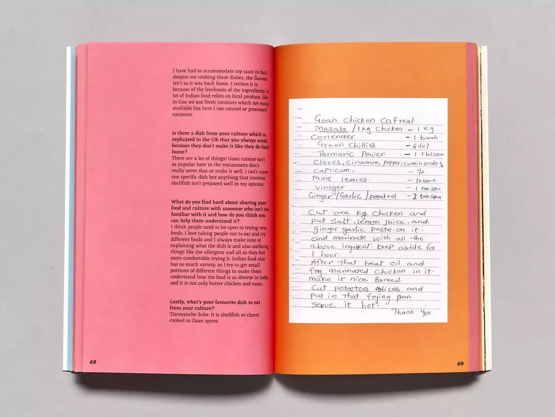 An open book, the pages to a recipe and an interview, available  to buy on the-salon.com. SALON curates the finest , unique, handmade pieces from the interior industry's best makers and brands. Shop luxury furniture, lighting, rugs, art, antiques and vintage pieces and accessories from SALON interior designed rooms.