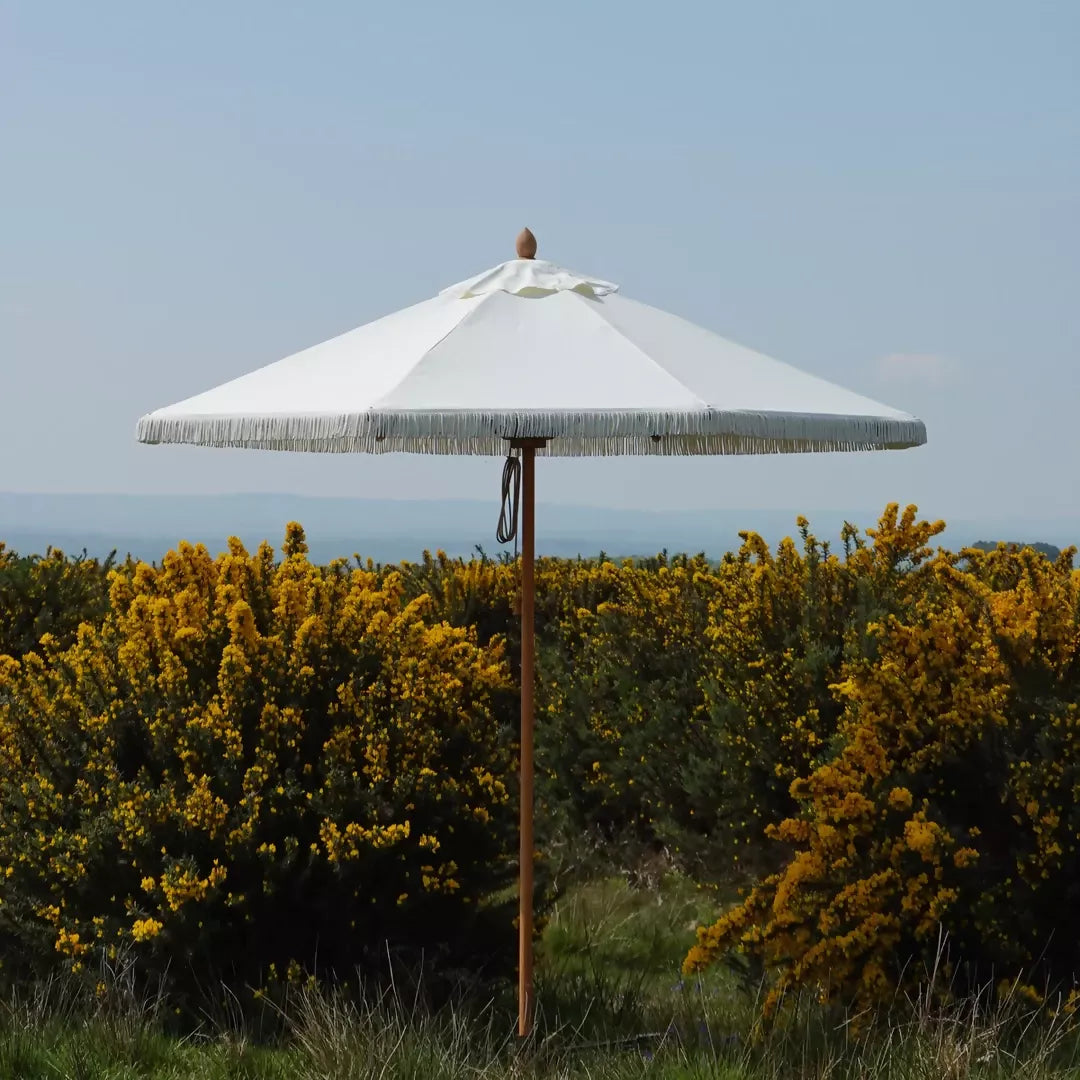 LAMPSHADE PARASOL IN DOUBLE CREAM BY PLIA PARASOLS