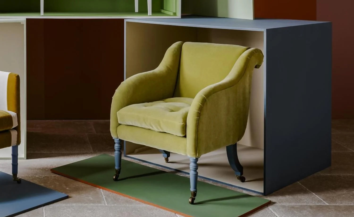 EBURY ARMCHAIR WITH PAINTED LEGS BY LORFORDS CONTEMPORARY