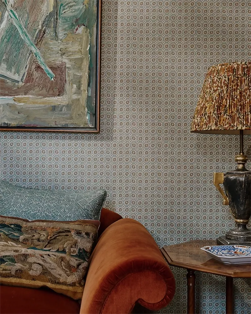 URCHIN CELADON WALLPAPER BY THE KENSINGTON PAPERIE
