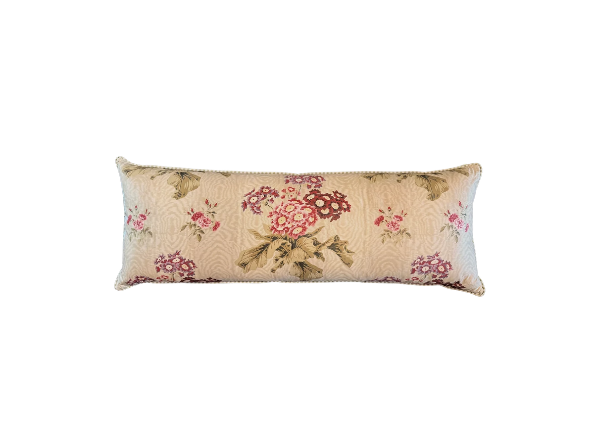 POLYANTHUS LUMBAR CUSHION CELADON BY TROVE BY STUDIO DUGGAN