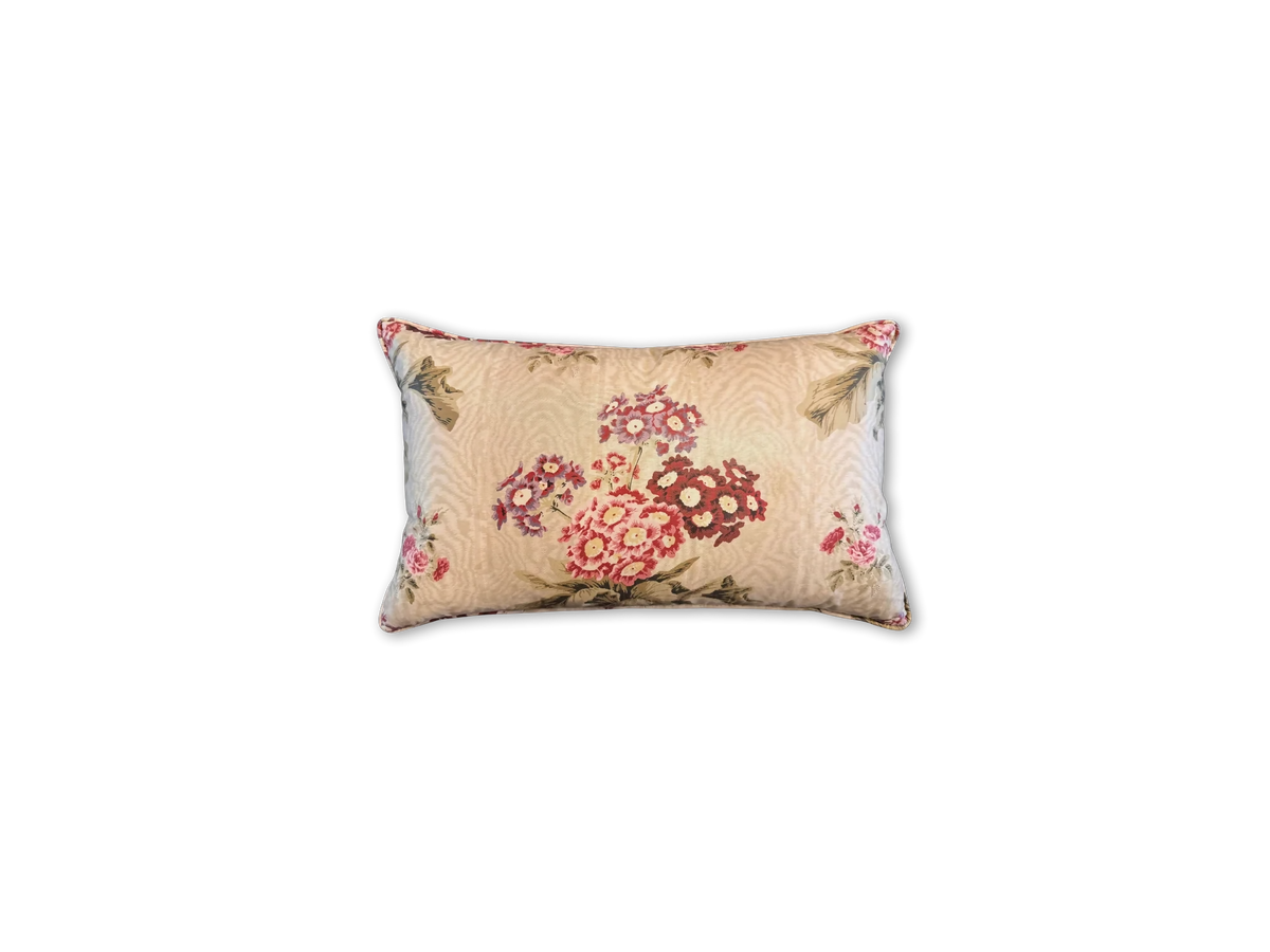 POLYANTHUS SMALL OBLONG CUSHION CELADON BY TROVE BY STUDIO DUGGAN