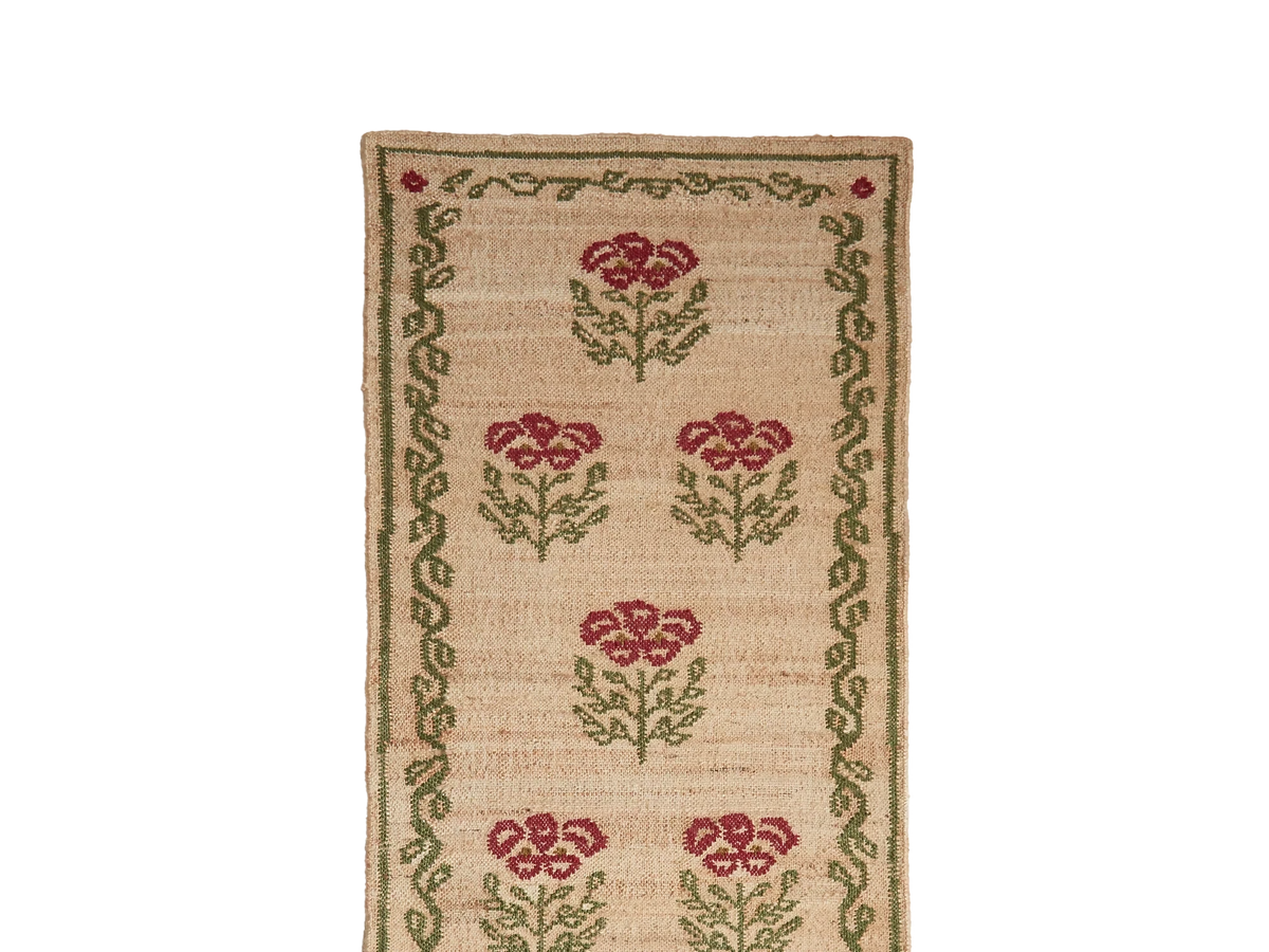 POPPIES RUG RED AND GREEN BY TROVE BY STUDIO DUGGAN